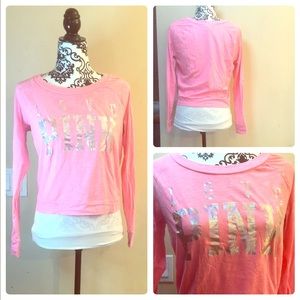 PINK: cropped, Campus Tee ✨SZ:M
